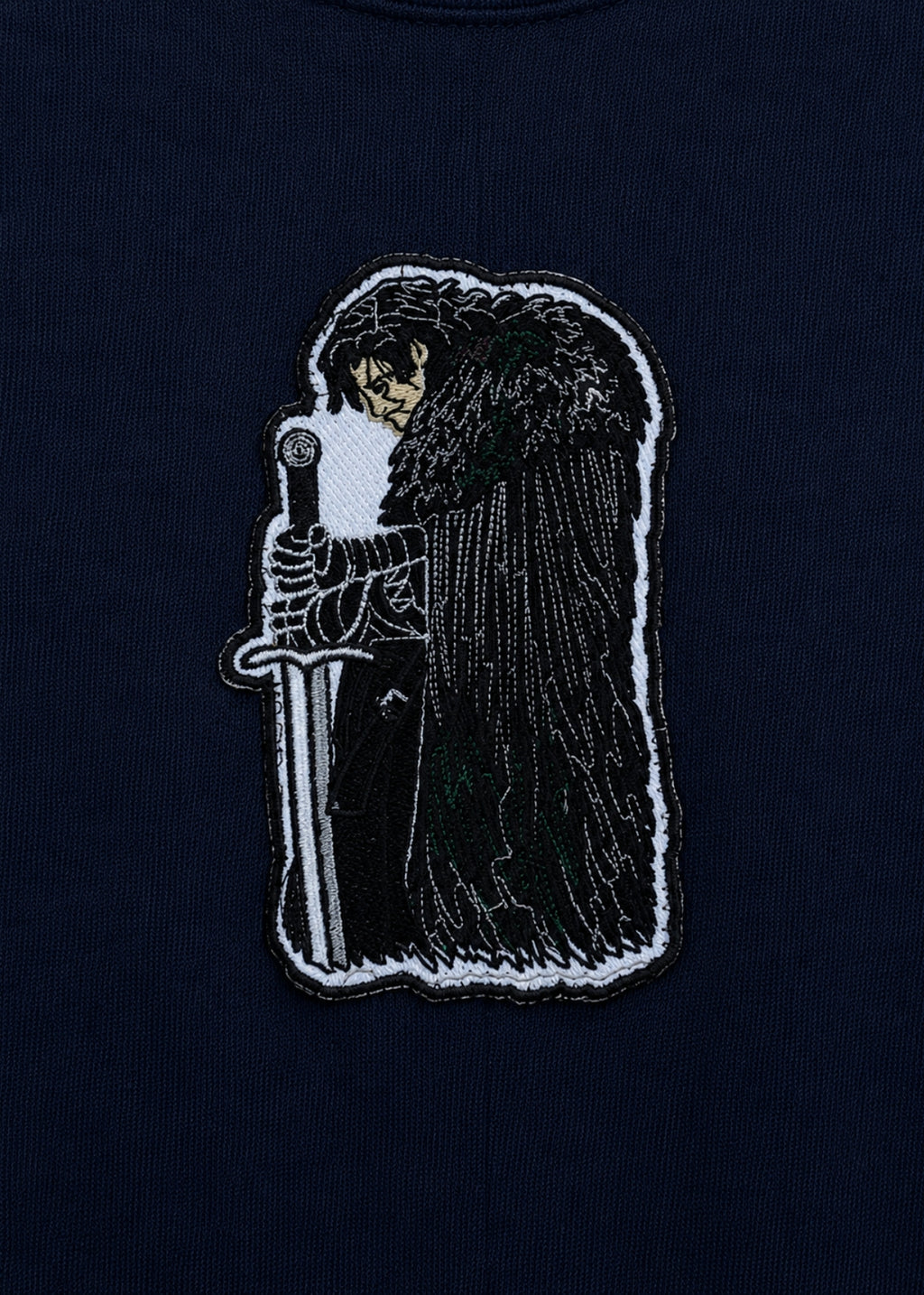 Embroidered Jon Snow GOT Oversized T-Shirt – Dark Navy Blue