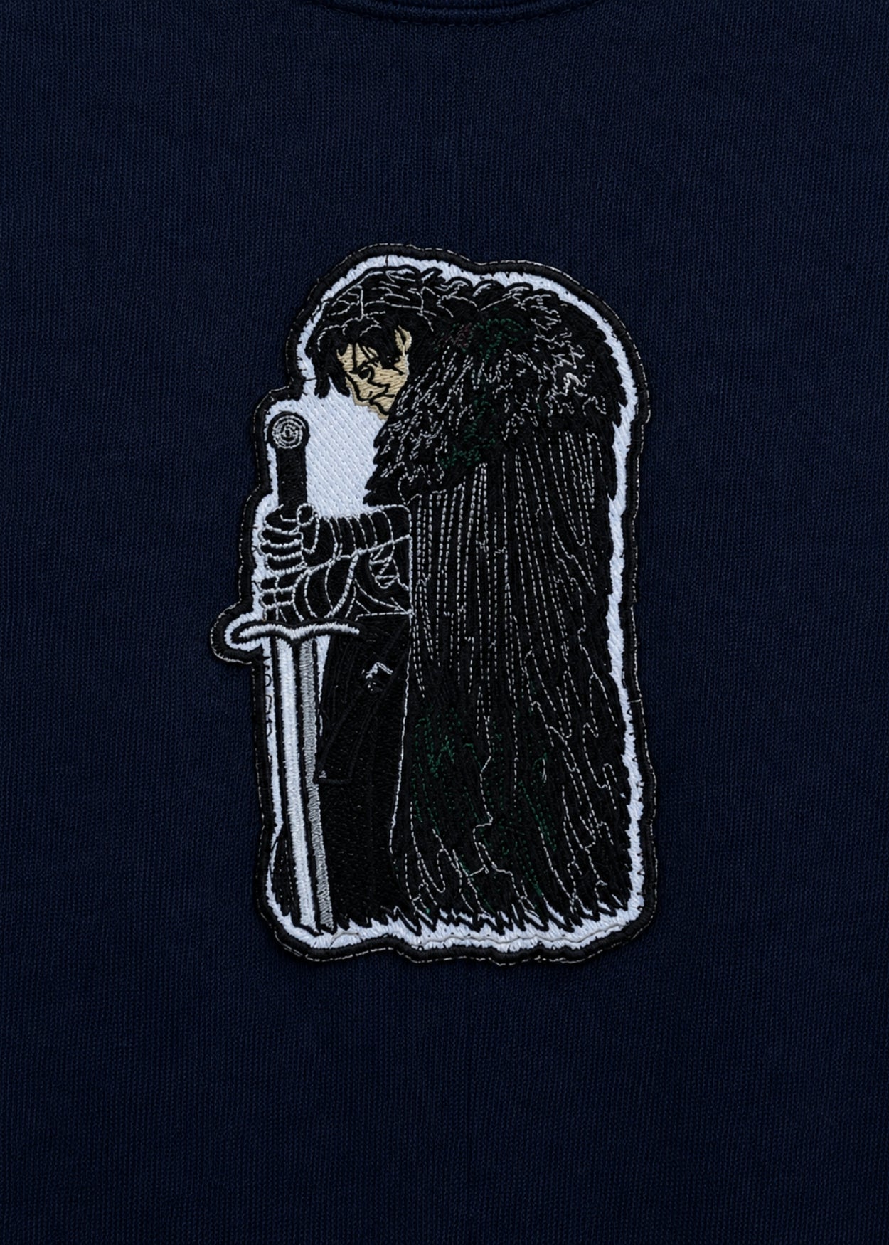 Embroidered Jon Snow GOT Oversized T-Shirt – Dark Navy Blue